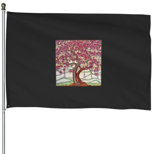 Discover Redbud tree Active House Flags