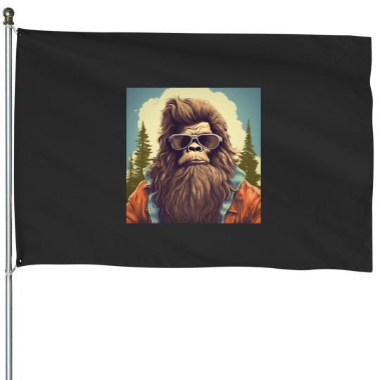 Discover Hipster Sasquatch House Flags