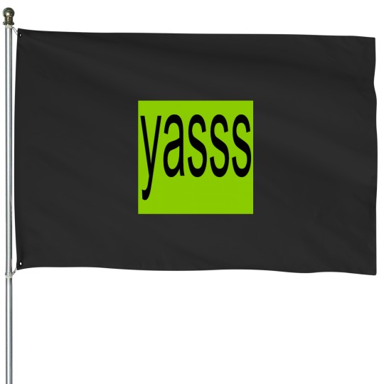 Discover Yasss brat parodyActive House Flags