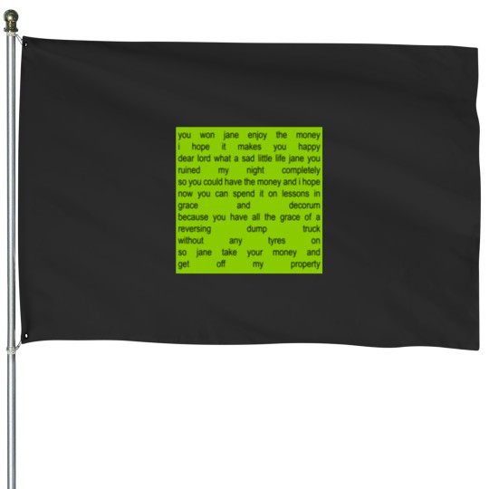 Discover What a sad little life Jane (brat) Active House Flags