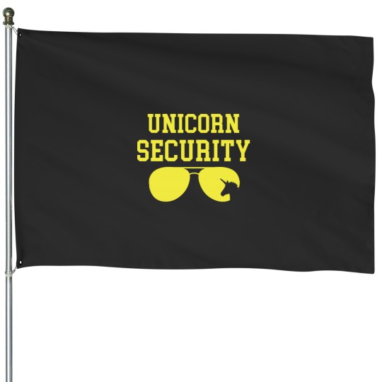 Discover Copy of Unicorns Security Essential House Flags