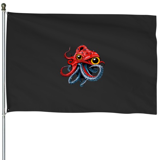 Discover Wrong octopus Berserkk design House Flags