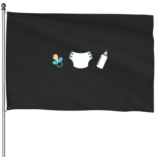 Discover Pacifier diaper and bottle Essential House Flags