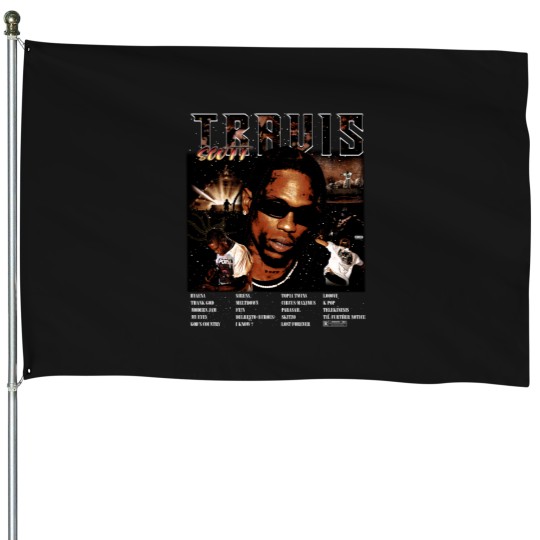Discover Travis Scot Utopia Tracklist House Flags, Vintage Travis Utopia House Flags