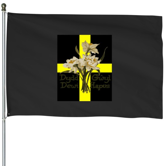 Discover Dydd Gwyl Dewi Hapus With St David Cross House Flags