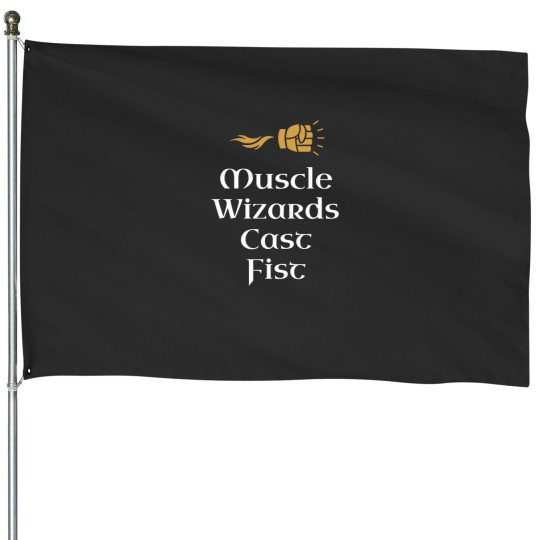 Discover RPG Muscle Wizards Cast Fist Tabletop RPG Addict House Flags