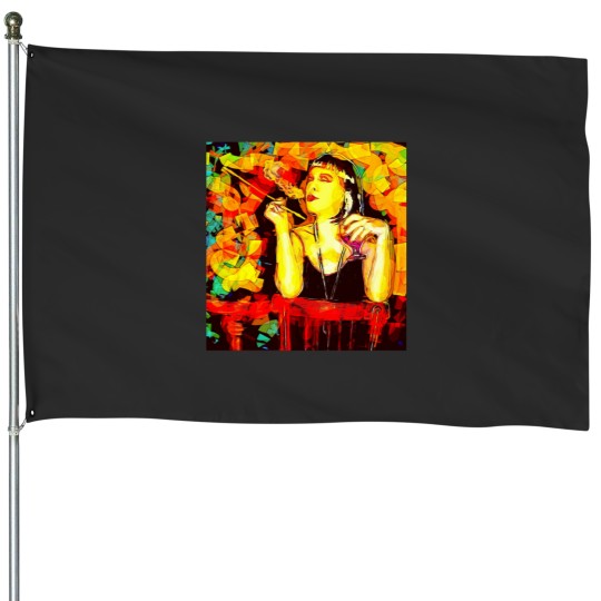 Discover Woman and wines Young witch quote House Flags