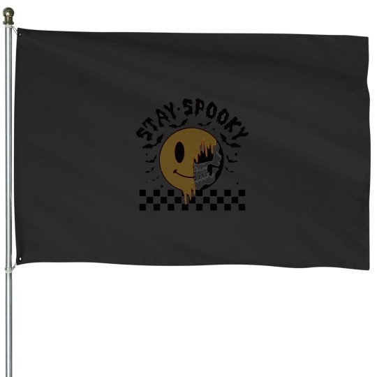 Discover Stay Spooky House Flags