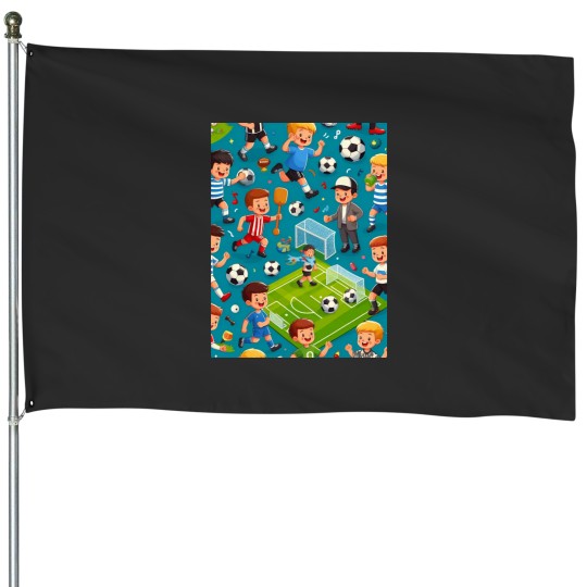 Discover Football House Flags