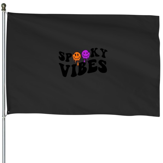 Discover Spooky Vibes House Flags