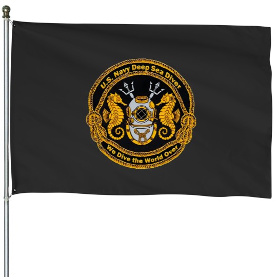 Discover Navy Deep Sea Diver House Flags