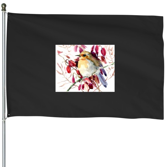 Discover Robin Bird House Flags