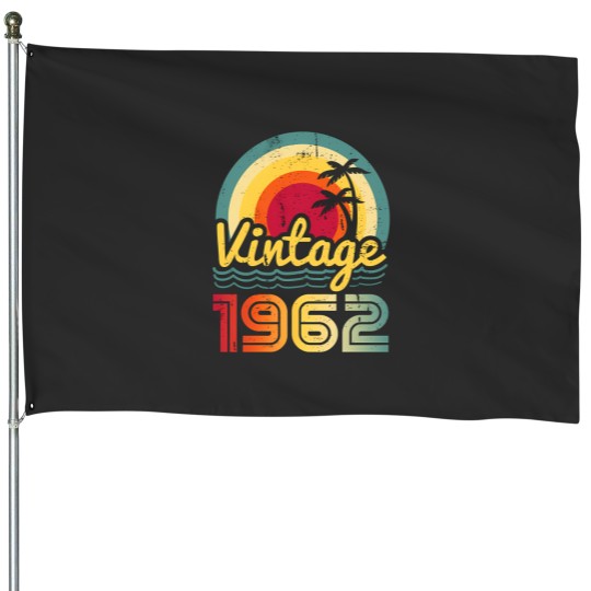Discover Vintage 1962 Made in 1962 61st Birthday House Flag