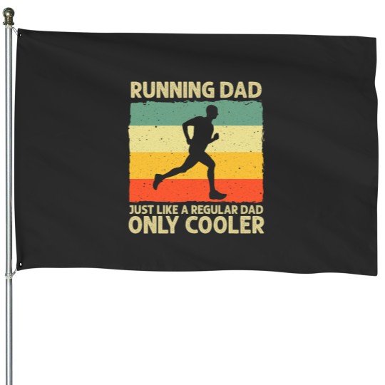 Discover Funny Running For Men Dad Marathon Runner Coachs Marathoner House Flags