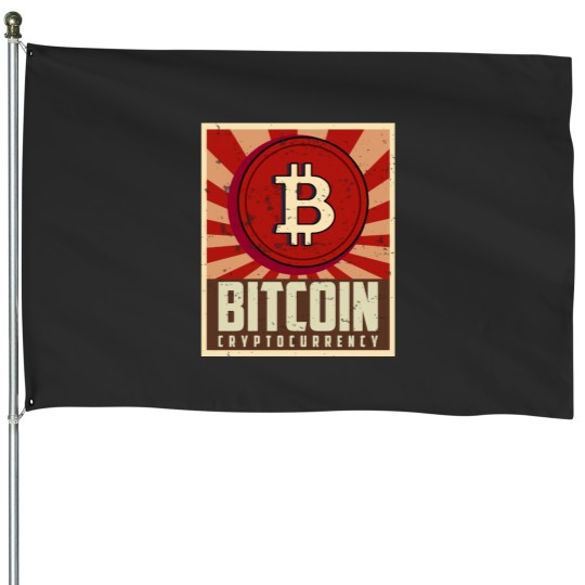 Discover Bitcoins Cryptocurrency House Flags