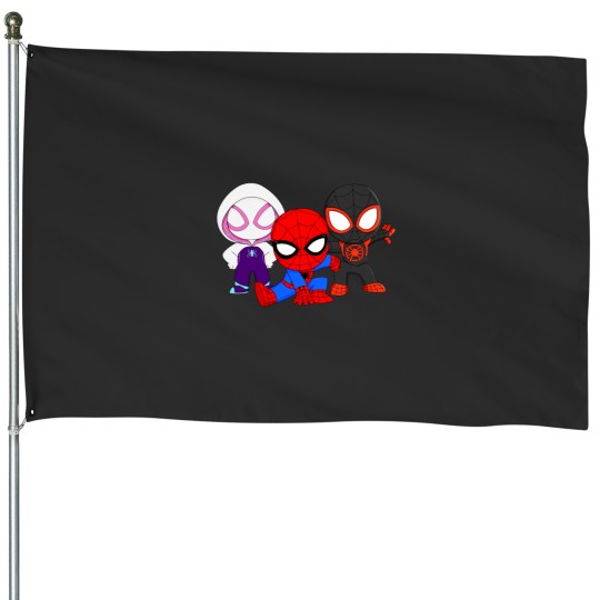Discover Cute spiders friends spider ghosts girl cute baby spidey black amazing friends cartoon ghosts House Flags