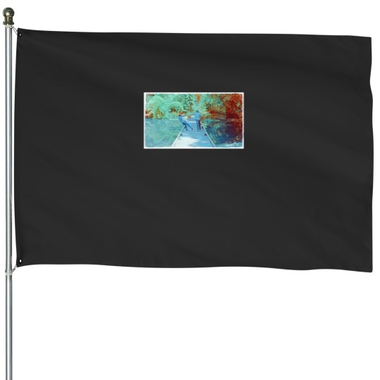 Discover Pushing the Boy off the Bridge House Flags