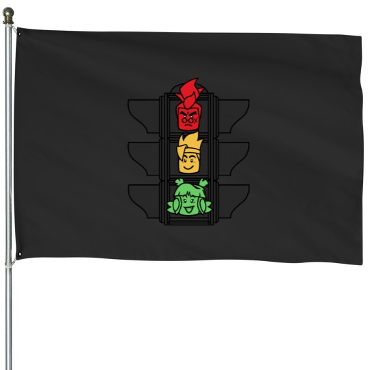 Discover Traffic Light Trio House Flags