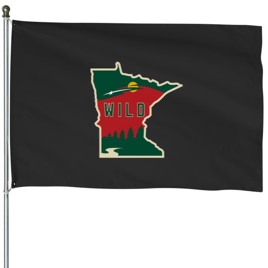 Discover Mn wild outline House Flags