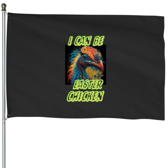 Discover Cassowary Say I Can Be Easter Chicken Happy Cute Gifts For Australian Easter House Flags
