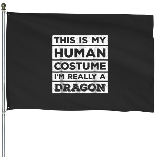 Discover Human Costume Dragon Fires Breathing Beast Wings Fitted Scoop House Flags