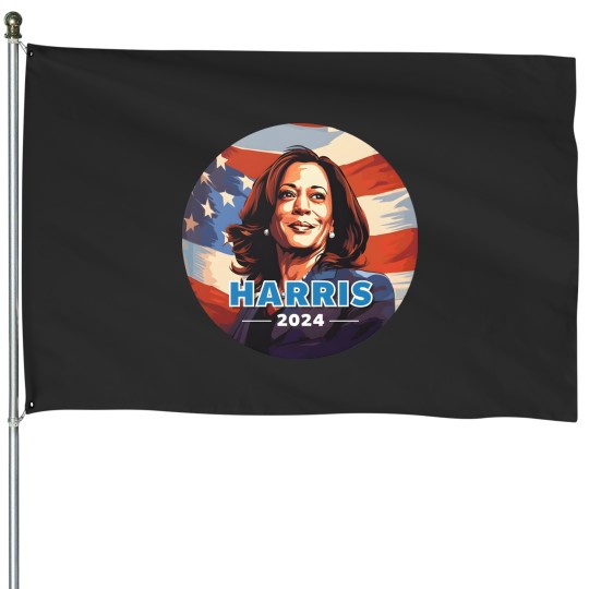 Discover Kamala Harris For President 2024 - Round Vinyl Bumper Stickers House Flags