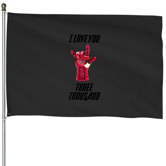 Discover I love you 3000 House Flags
