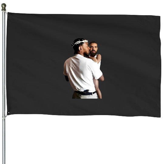 Discover Kendrick Lamar Holding Baby Drake House Flags, Kendrick Lamar vs Drake Rap