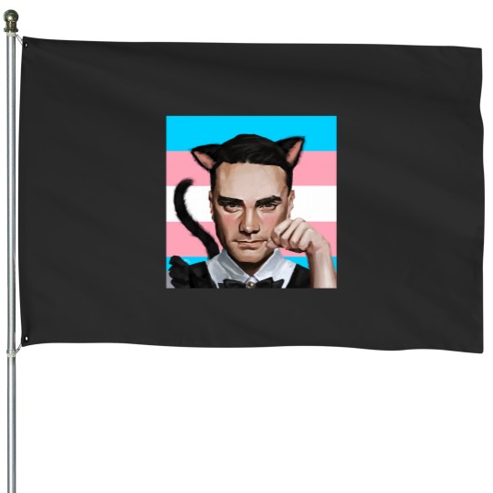 Discover Ben Shapiro Catboy maid Trans pride flag House Flags