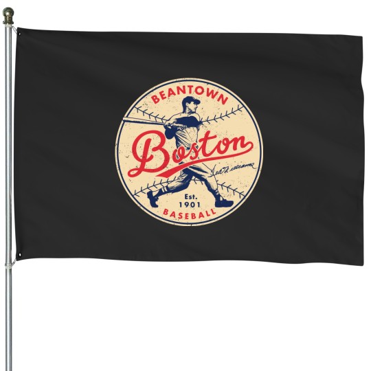 Discover Ted Williams Red Sox 1 6+4+3=2 Boston House Flags