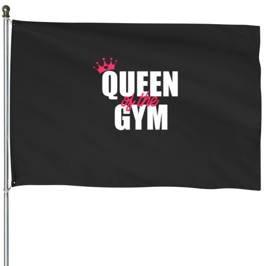 Discover queen of the gym motivational gym girl House Flags