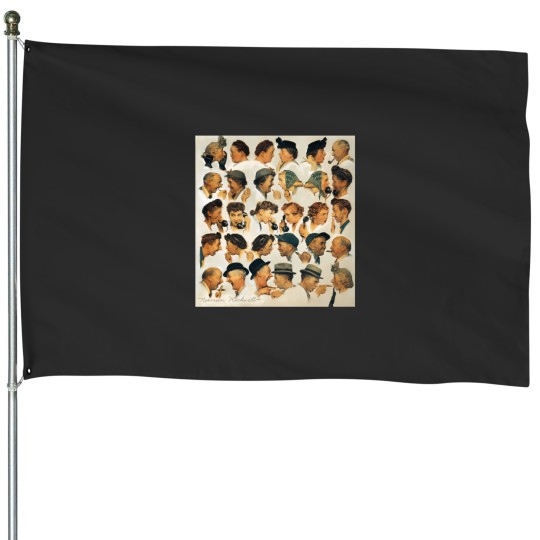 Discover Norman Rockwell Artwork House Flag
