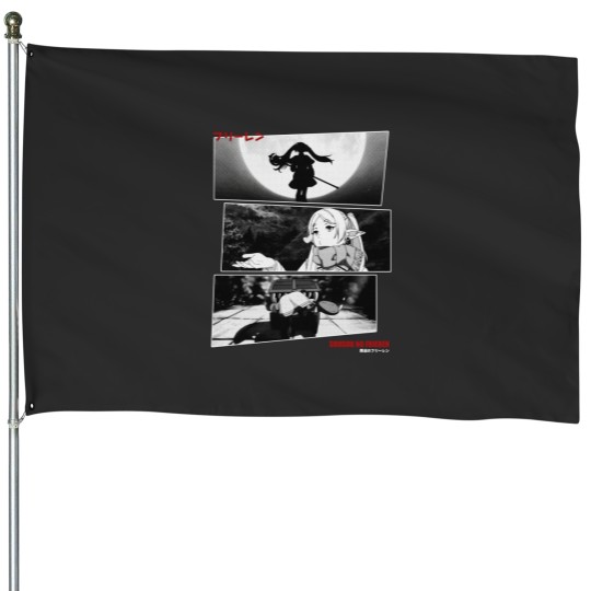 Discover Sousou No Frieren Frieren Halftone Design House Flags