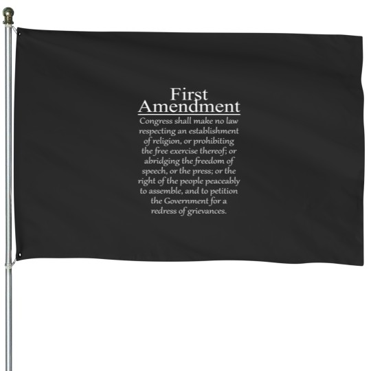Discover 1st first amendment us constitution patriot t House Flags