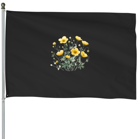 Discover Yellow Cosmos Flowers Essential House Flags