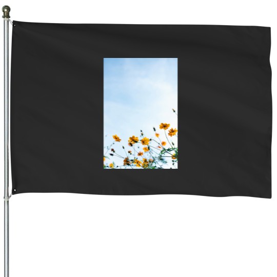 Discover Yellow sky Classic House Flags