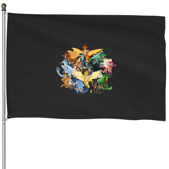 Discover WING OF FIRES LEGENDS FATHOM DARKSTALKER CLEARSIGHT House Flags
