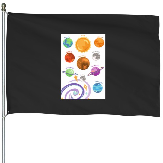 Discover Planets Colour,Cosmis Sound Classic House Flags