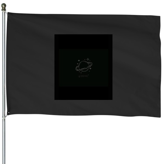 Discover Cosmic Planet Graphic House Flags