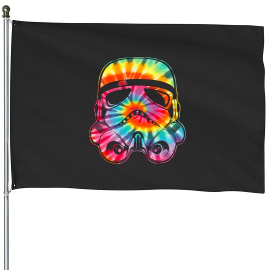 Discover Star Warss Stormtrooper Tie Dye Big Face House Flags