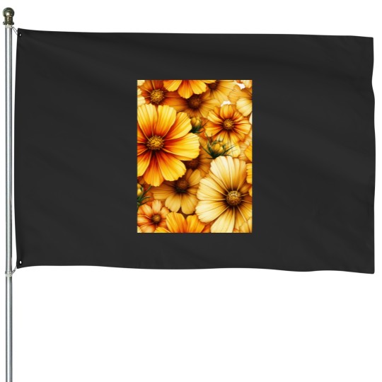 Discover Vibrant Yellow Cosmos Flowers Add a Splash of Sunshine to Your Space Classic House Flags