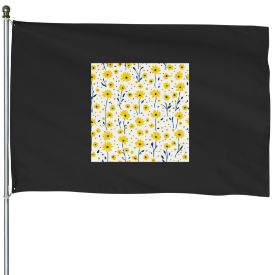 Discover Field of Daisies Premium Scoop House Flags