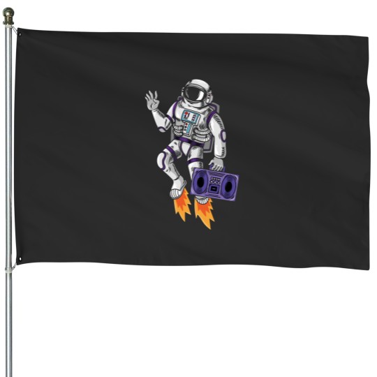 Discover Funny Gilr , Best Gift , Happy SPACE , MOON Classic House Flags