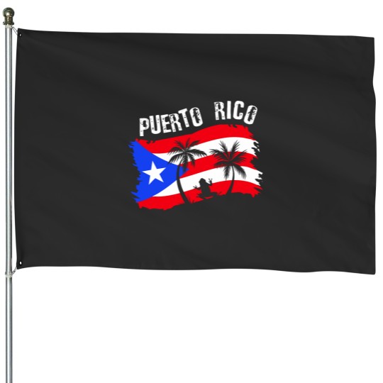 Discover Distressed Style Puerto Rico Frog Gift design Puerto Rico! House Flags