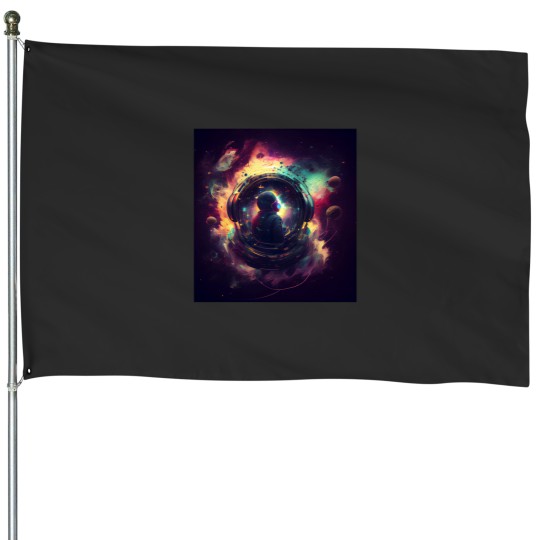 Discover cosmic sound Classic House Flags