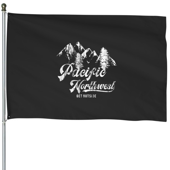 Discover Pacific Northwest Get Outside Classic House Flags