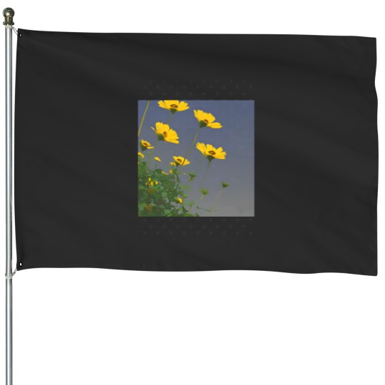 Discover Vibrant Yellow Flowers in a Sea of Green Gift Classic House Flags