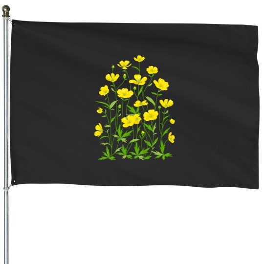 Discover Wildflowers Pattern 2 Classic House Flags