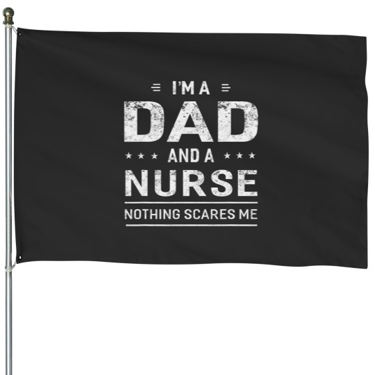 Discover Im A Dad And Nurse For Men Father Funny Gift House Flags