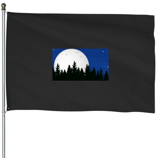 Discover The moon  Essential House Flags